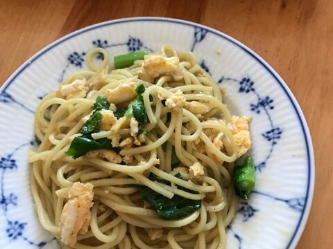 菜の花と炒り卵の塩焼きそば